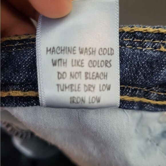 Dollhouse Boot Cut Flare Embellished Low Rise Jeans Size 9 Stretch Thick Stitch - Picture 9 of 12